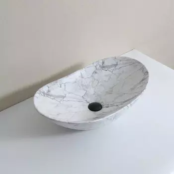 Раковина накладная CeramaLux 63 см 1575 белая