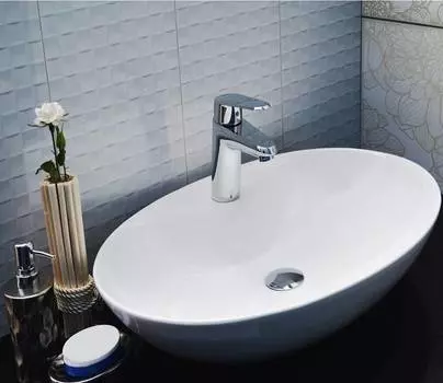 Раковина накладная CeramaLux 65 см 9438 белая