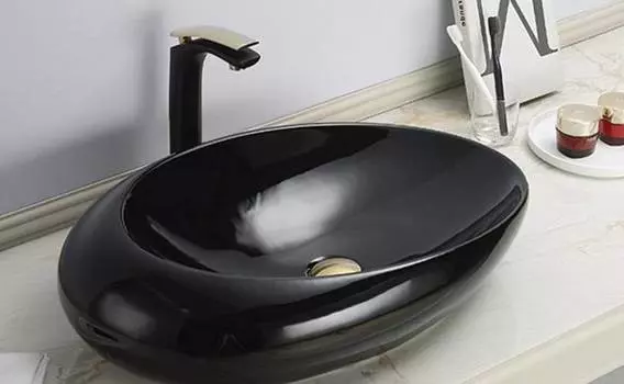 Раковина накладная CeramaLux 69 см 78456 черная