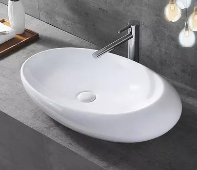 Раковина накладная CeramaLux 70 см 7807 белая