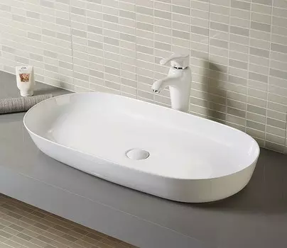 Раковина накладная CeramaLux 81 см 78327 белая