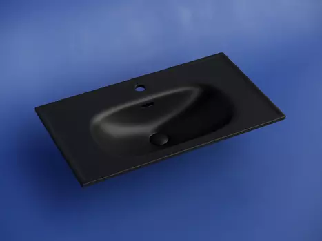 Раковина накладная Ceramica Nova SABO 800*460*130 мм CN13002MB с отверстием под смеситель, черный матовый.