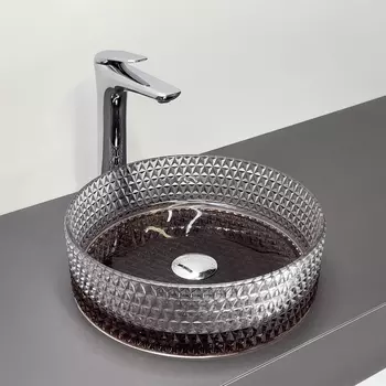 Раковина накладная Comforty 36 см CF21009 прозрачная