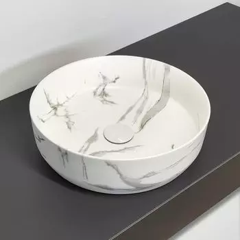 Раковина накладная Comforty 39 см N112DMWY-2 мрамор