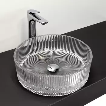 Раковина накладная Comforty 40 см CF21001 прозрачная