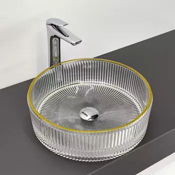 Раковина накладная Comforty 40 см CF21002 прозрачная