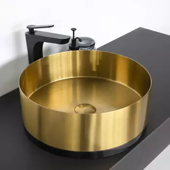 Раковина накладная Comforty 40 см CF8WBTD39K золото