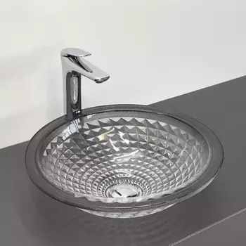 Раковина накладная Comforty 42 см CF26016 прозрачная