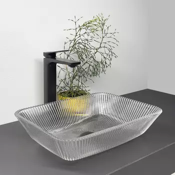 Раковина накладная Comforty 46 см CF22403 прозрачная