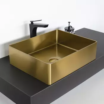 Раковина накладная Comforty 50 см CF8WBTB5040G золото