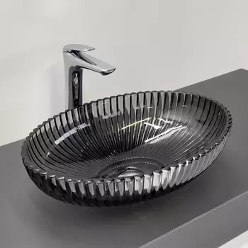 Раковина накладная Comforty 51 см CF24006 серая, прозрачная