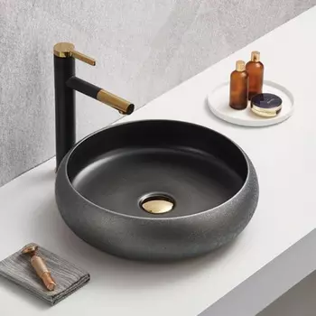 Раковина накладная Comforty 78653 42 см серебро