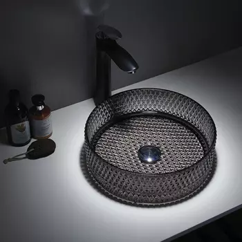 Раковина накладная Comforty GL03 36 см черная