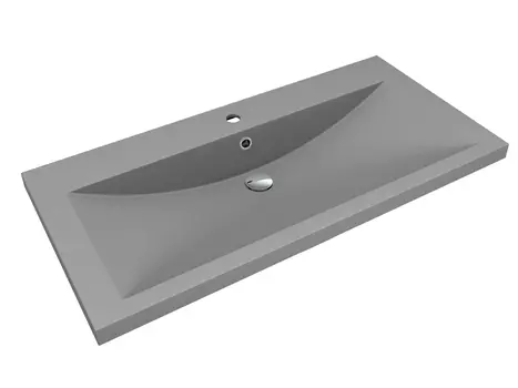 Раковина накладная Florentina Анита 100 см 10.150.01000.307 серый шёлк