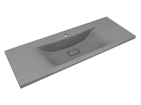 Раковина накладная Florentina Прима 120 см 10.010.01200.307 серый шёлк