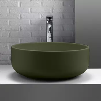Раковина накладная Kerasan Ciotola 46 см 430211 оливковая