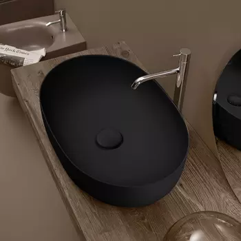 Раковина накладная Kerasan Nolita 60 см 534331 черная матовая