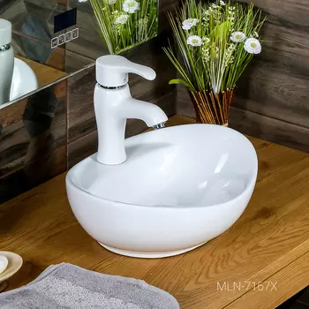 Раковина накладная Melana 41 см MLN-7167X белая