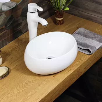 Раковина накладная Melana 42 см MLN-320303 белая