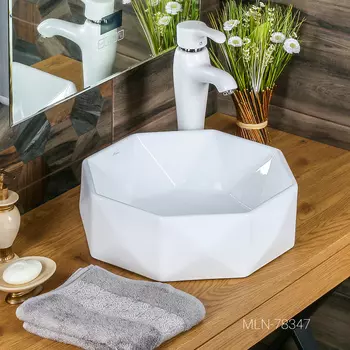 Раковина накладная Melana 42 см MLN-78347 белая