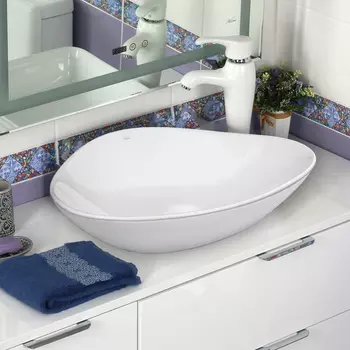 Раковина накладная Melana 53 см MLN-320366 белая