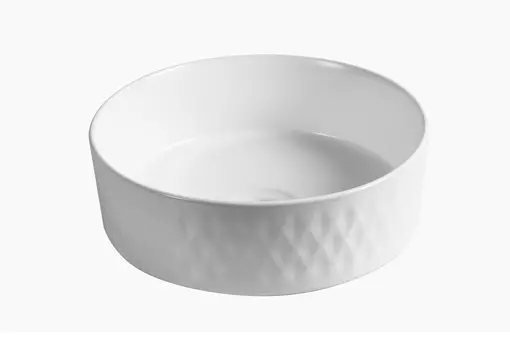 Раковина накладная Milleau GLACE 36 см MU7044F-GW белая глянцевая