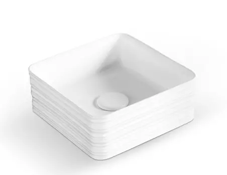 Раковина накладная Milleau GLACE 39 см MU0051-GW белая глянцевая