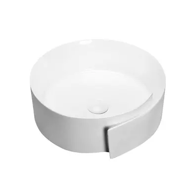 Раковина накладная Milleau GLACE 44 см MU0066-GW белая глянцевая