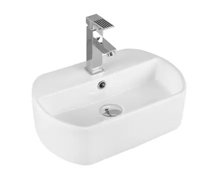 Раковина накладная Milleau GLACE 45 см MU7023-GW белая глянцевая