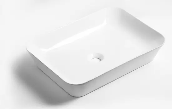 Раковина накладная Milleau MIEL 55 см MU0021-GW белая глянцевая