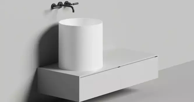 Раковина накладная Salini Armonia 04 S-Sense 130118G белая глянцевая