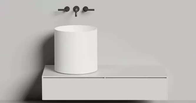 Раковина накладная Salini Armonia Round 03 S-Stone 130423M белая матовая