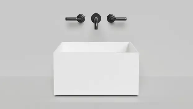 Раковина накладная Salini Armonia Square 02 S-Stone 130522M белая матовая