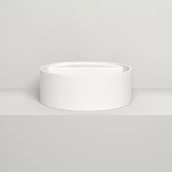 Раковина накладная Salini Armonia Top 02 S-Stone 45 см 130126M из искусственного камня, белая матовая, без отверстия под смеси