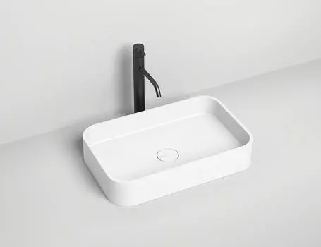 Раковина накладная Salini Callista 01 S-Stone 54 см 1101204SM из искусственного камня, матовая белая