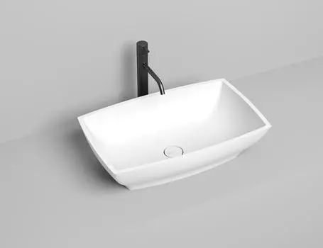 Раковина накладная Salini Gloria 04 S-Stone 60 см 1102204M из искусственного камня, матовая белая