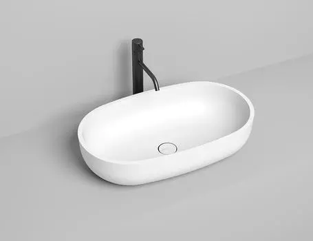 Раковина накладная Salini Gloria 05 S-Stone 64 см из искусственного камня, матовая, RAL снаружи