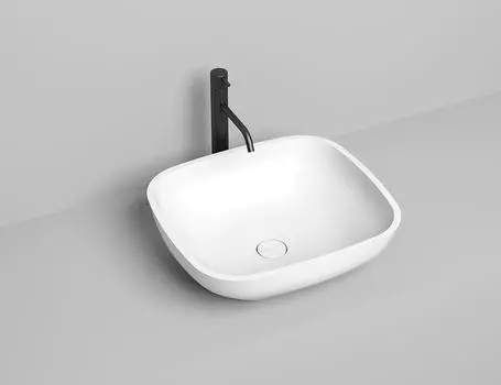 Раковина накладная Salini Gloria 08 S-Stone 50 см 1102208MRF из искусственного камня, матовая, RAL полностью