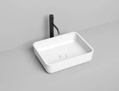 Раковина накладная Salini Gloria 09 S-Stone 48 см 1102209M из искусственного камня, матовая белая