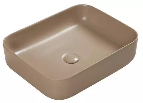 Раковина накладная SantiLine 50 см SL-1051KH коричневая матовая