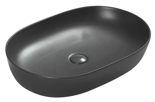 Раковина накладная SantiLine 60 см SL-1017DG темно-серая матовая