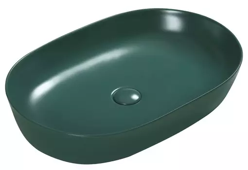Раковина накладная SantiLine 60 см SL-1017G зеленая матовая