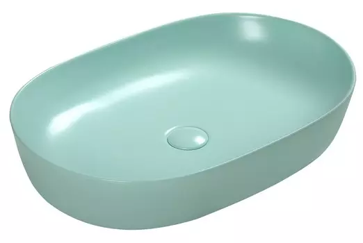 Раковина накладная SantiLine 60 см SL-1017LG светло-зеленая матовая