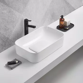 Раковина накладная WeltWasser WW Elbach 78575-60 GL-WT 61x38 белая глянцевая