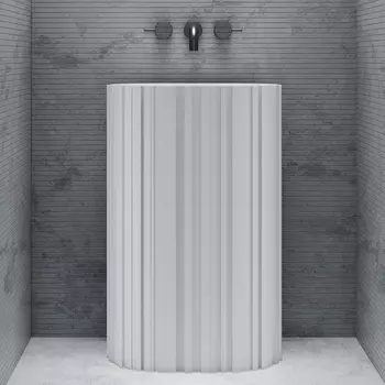 Раковина напольная Abber Stein 58 см AS2551-H белая матовая