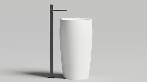 Раковина напольная Salini Alda 03 S-Sense 130311G белая глянцевая