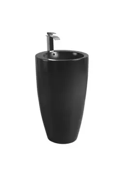 Раковина напольная WeltWasser WW LEERBACH 4949 MT-BL 49x49 черная матовая