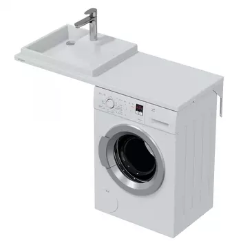 Раковина под стиральную машину СанТа Юпитер 130 см, левая, белая