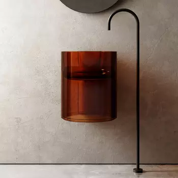 Раковина подвесная Abber Kristall 42 см AT2704Opal коричневая