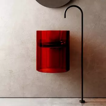 Раковина подвесная Abber Kristall 42 см AT2704Rubin красная